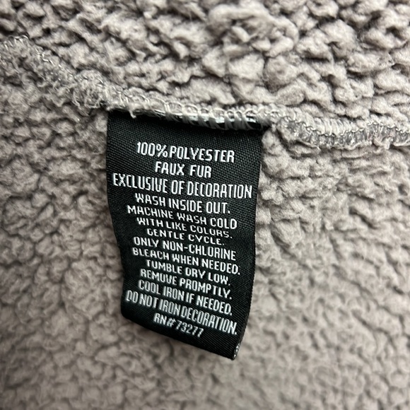 Fila Sport Gray Hooded Fleece Jacket. Zip up. Size S. - Picture 8 of 9